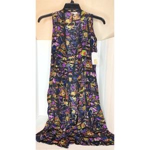 LuLaRoe JOY Long Duster Vest Mushroom and Ladybug Womens XS, NWT